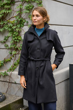 Tolsing Long Jolene Jacket / Black Wool