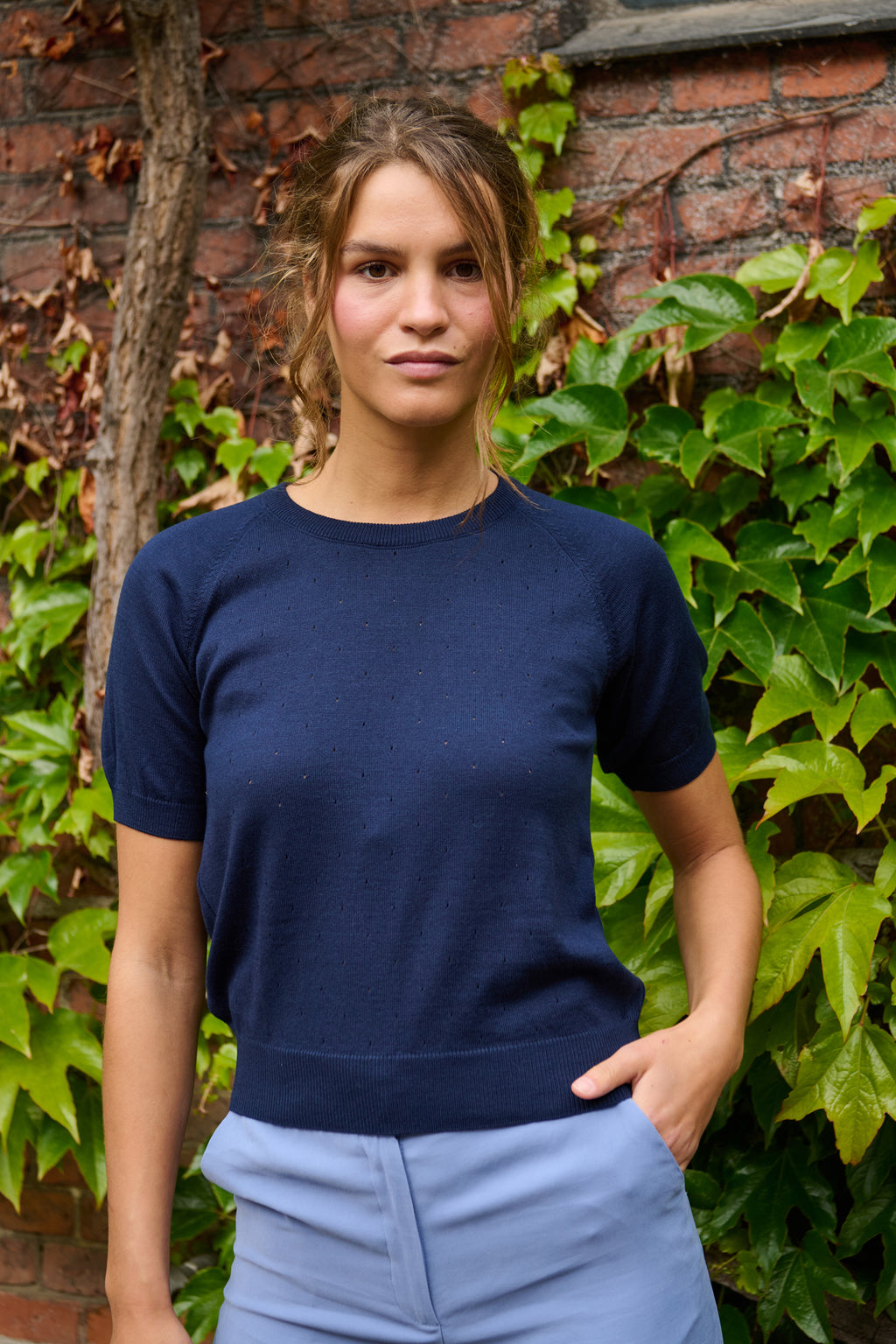 Tolsing Edith Strikbluse / Dark Navy