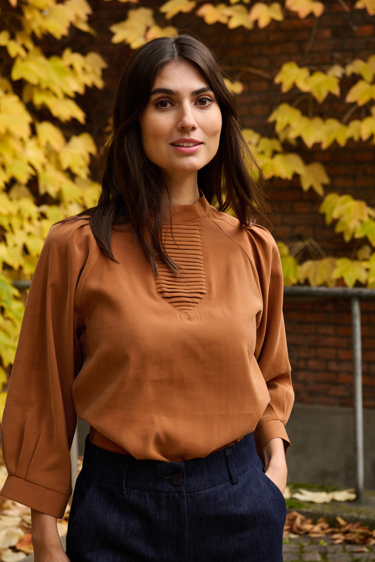 Tolsing Tine Vendeskjorte / Brown