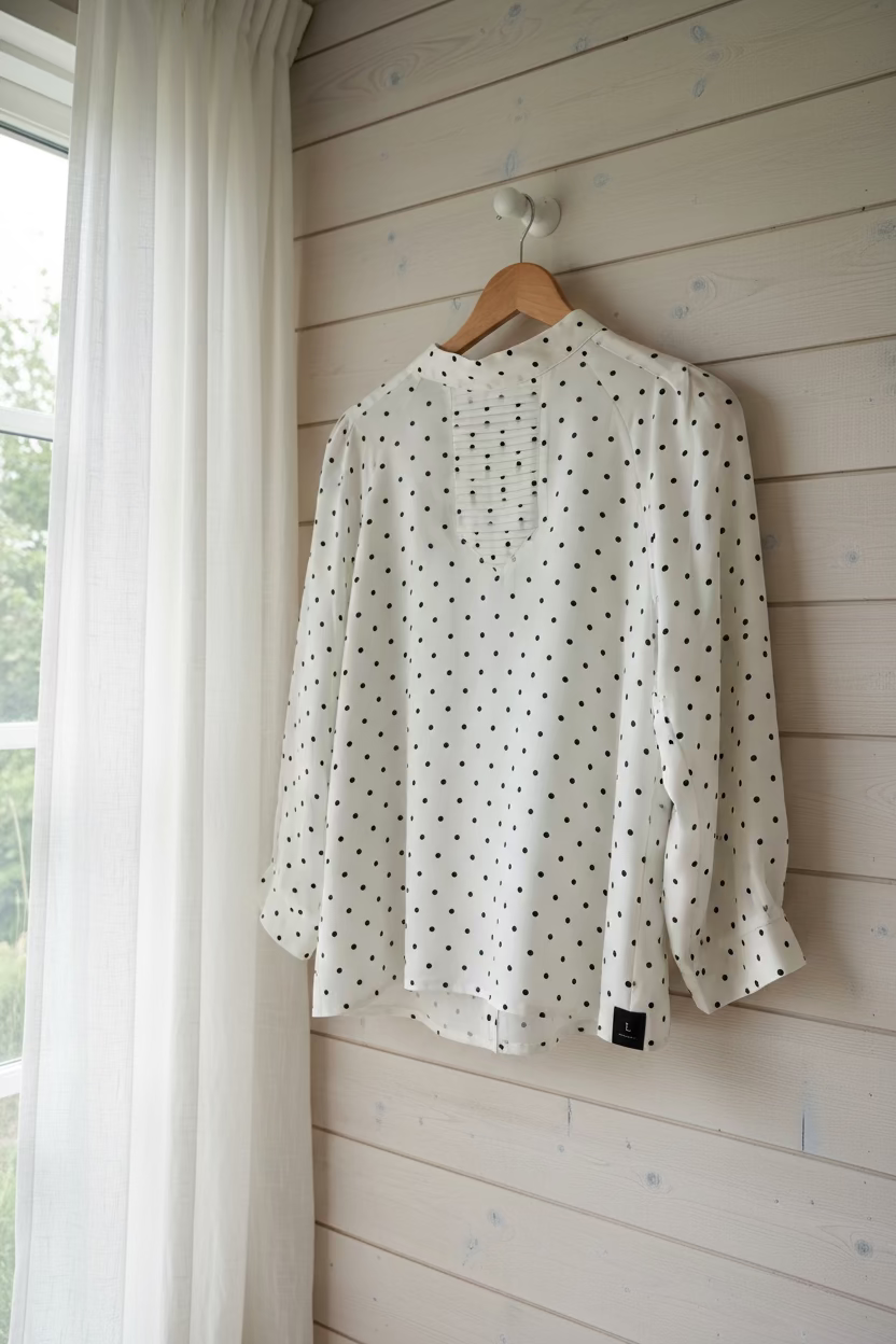 Tolsing Tine Vendeskjorte / White Dots