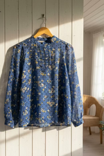 Tolsing Tine Vendeskjorte / Blue Flowers & Dots