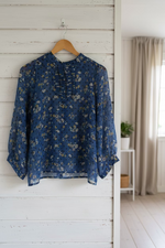 Tolsing Tine Vendeskjorte / Blue Flowers & Dots