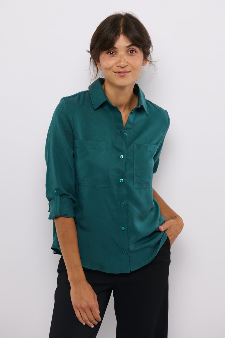 Tolsing Marie Skjorte / Dark Green