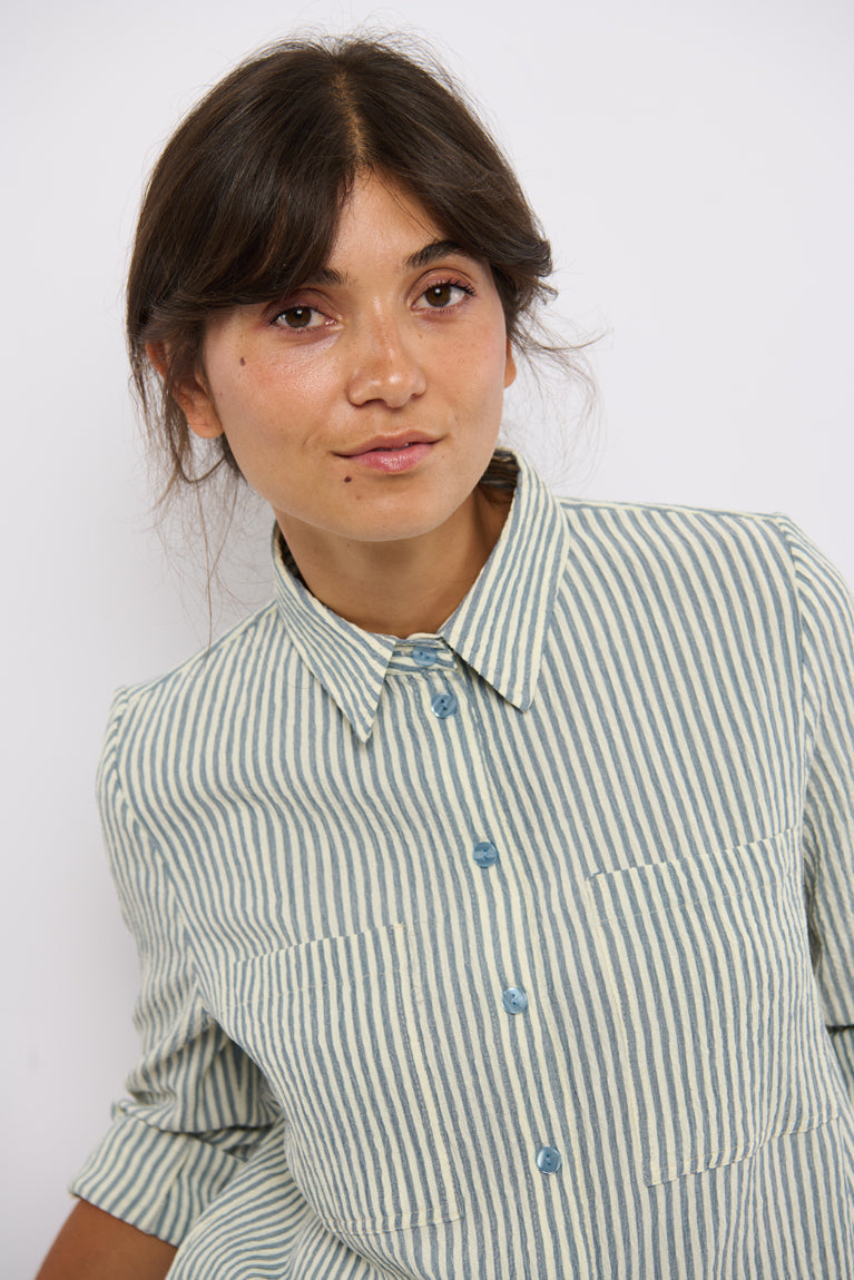 Tolsing Marie Skjorte / Grey Stripes