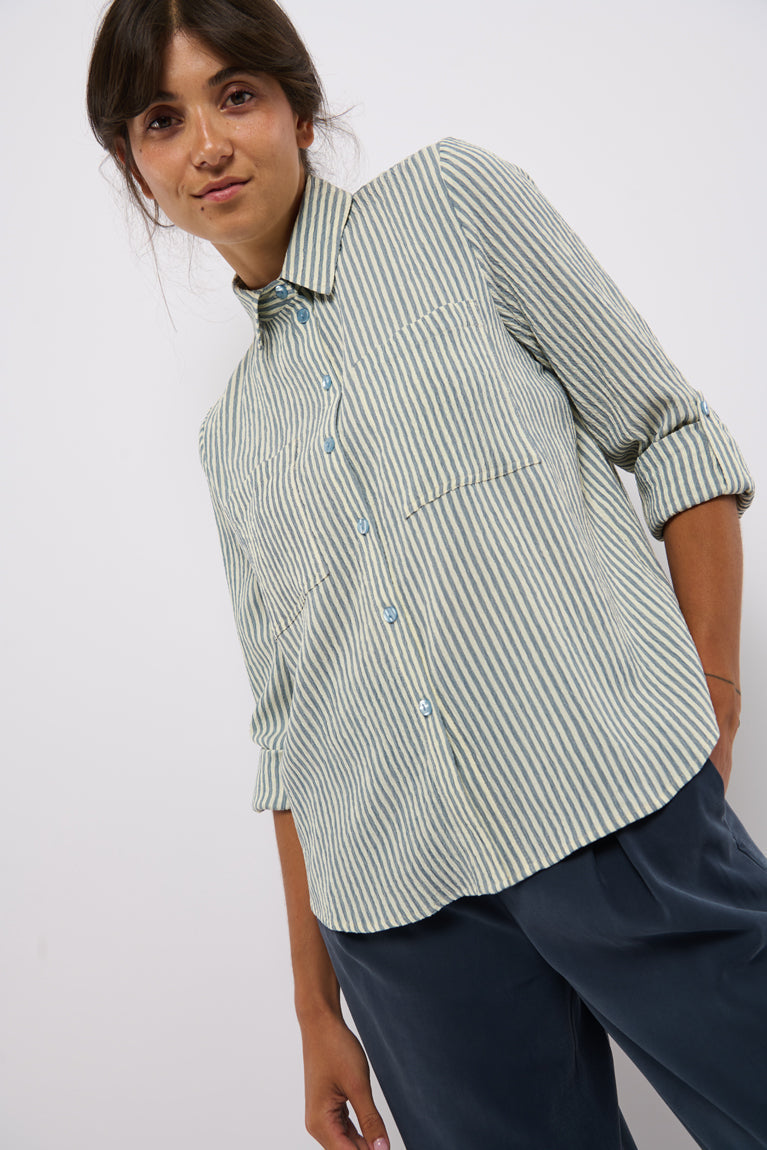 Tolsing Marie Skjorte / Grey Stripes