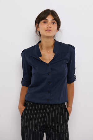 Tolsing Rie Skjorte / Dark Navy Økotex