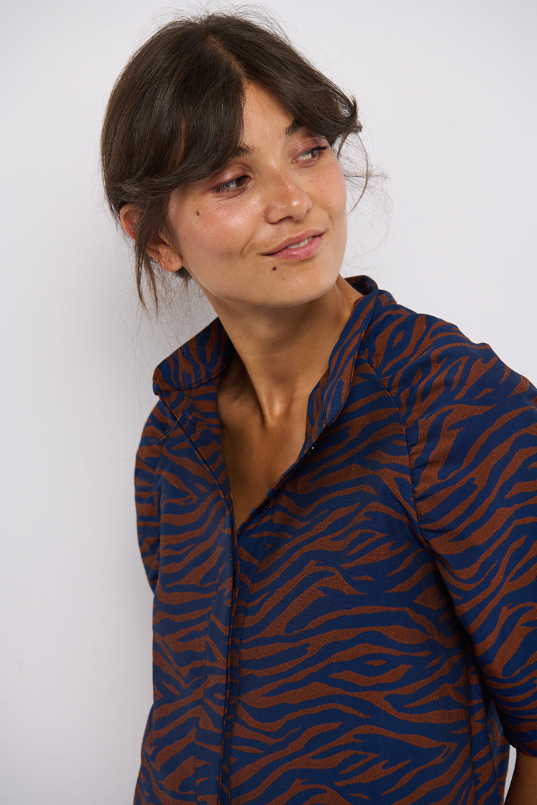 Tolsing Frida Skjorte / Brown & Blue