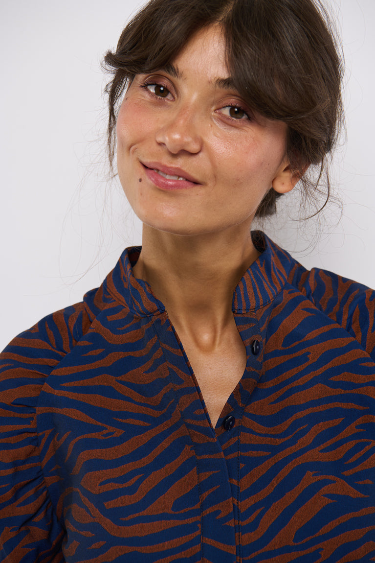 Tolsing Frida Skjorte / Brown & Blue