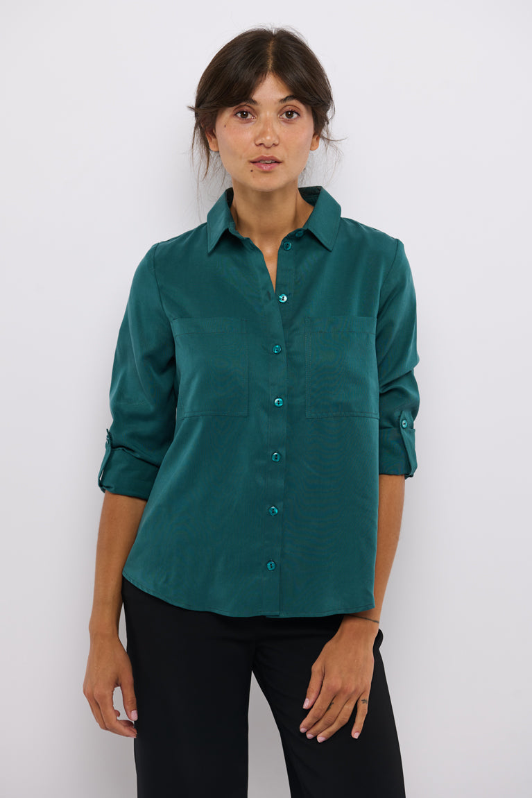 Tolsing Marie Skjorte / Dark Green