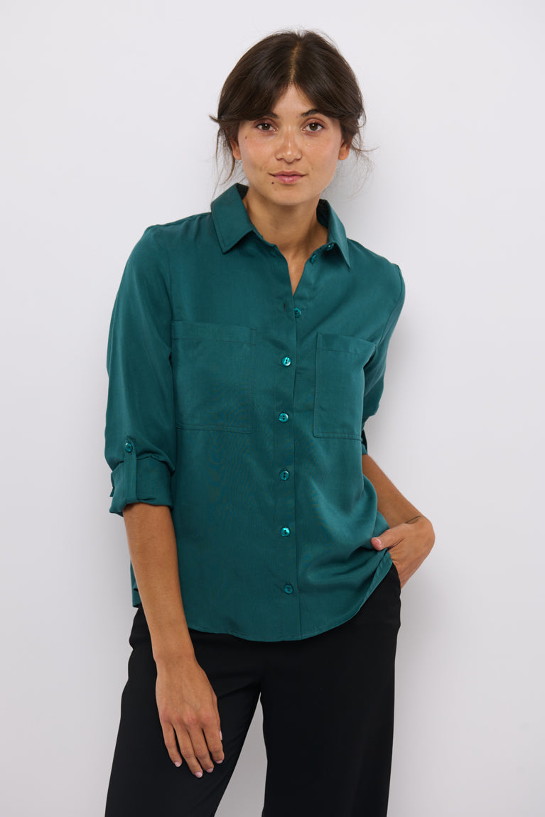 Tolsing Marie Skjorte / Dark Green