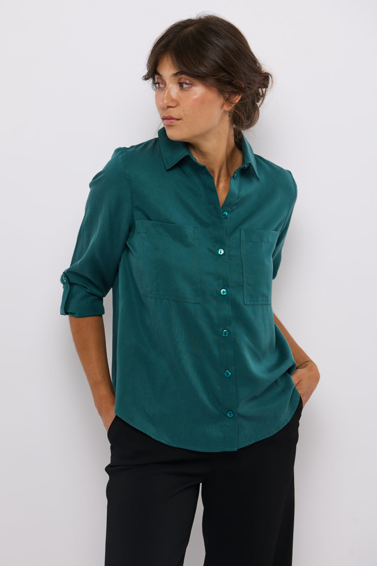 Tolsing Marie Skjorte / Dark Green