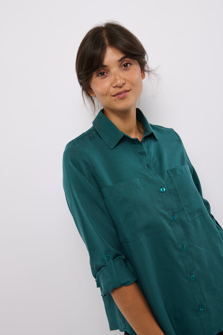 Tolsing Marie Skjorte / Dark Green