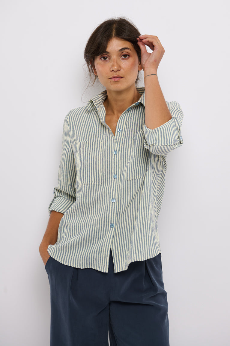 Tolsing Marie Skjorte / Grey Stripes