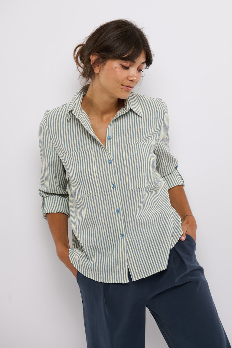 Tolsing Marie Skjorte / Grey Stripes