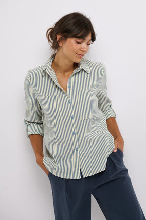 Tolsing Marie Skjorte / Grey Stripes