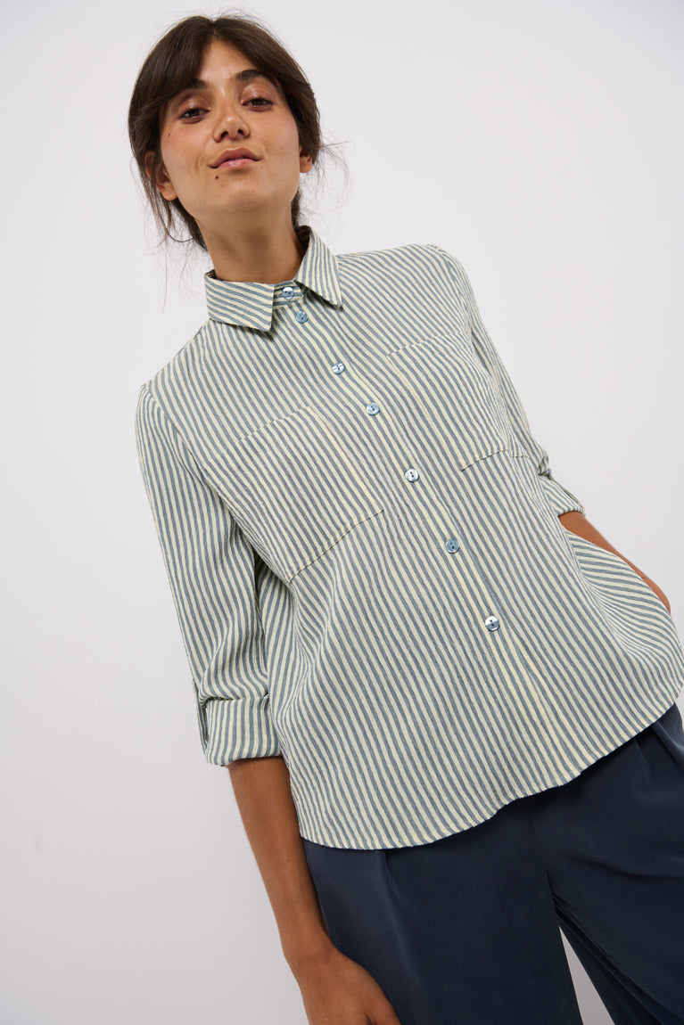 Tolsing Marie Skjorte / Grey Stripes