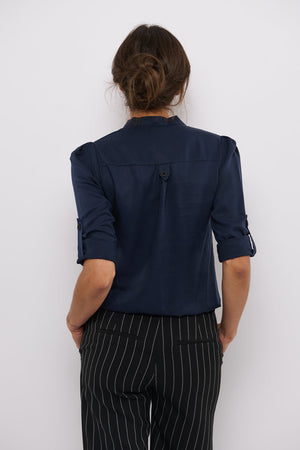 Tolsing Rie Skjorte / Dark Navy Økotex