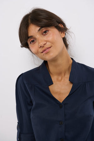 Tolsing Rie Skjorte / Dark Navy Økotex