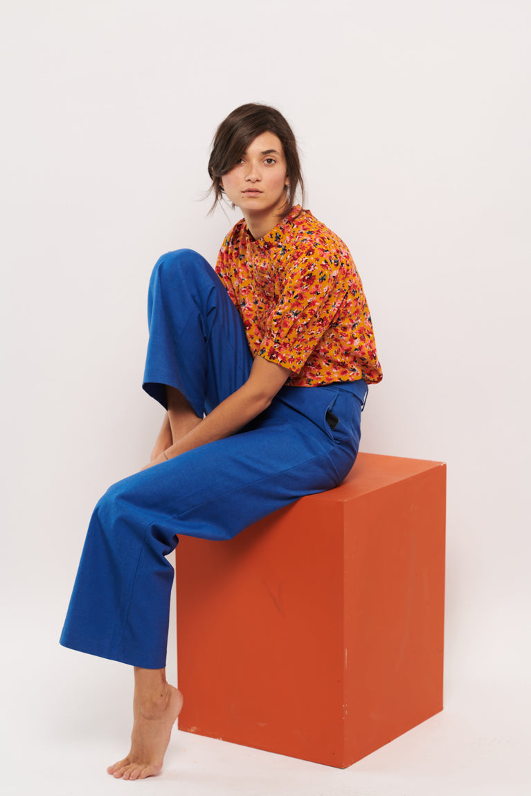 Tolsing Tie Vendeskjorte / Yellow Flowers