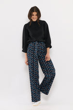 Tolsing Clara Bukser m. bælte / Navy Dots