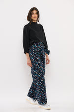 Tolsing Clara Bukser m. bælte / Navy Dots