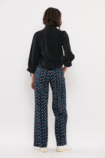 Tolsing Clara Bukser m. bælte / Navy Dots