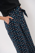 Tolsing Clara Bukser m. bælte / Navy Dots