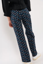 Tolsing Clara Bukser m. bælte / Navy Dots