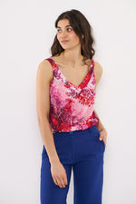 Tolsing Vigga Top / Purpel Flowers