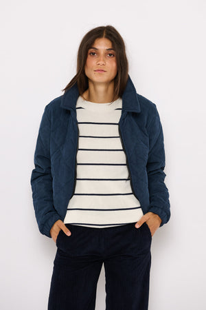 Tolsing Thilde Bomber Jacket / Dusty Navy velvet ( Water Resistant)