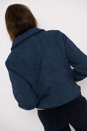 Tolsing Thilde Bomber Jacket / Dusty Navy velvet ( Water Resistant)