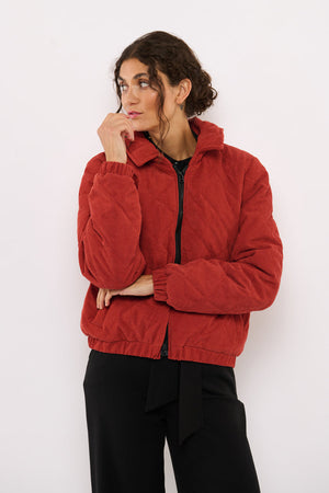 Tolsing Thilde Bomber Jacket / Dusty Red velvet ( Water Resistant)