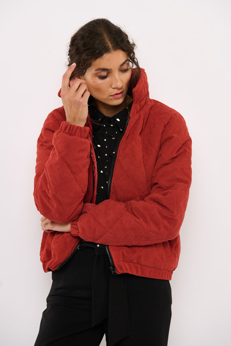 Tolsing Thilde Bomber Jacket / Dusty Red velvet ( Water Resistant)