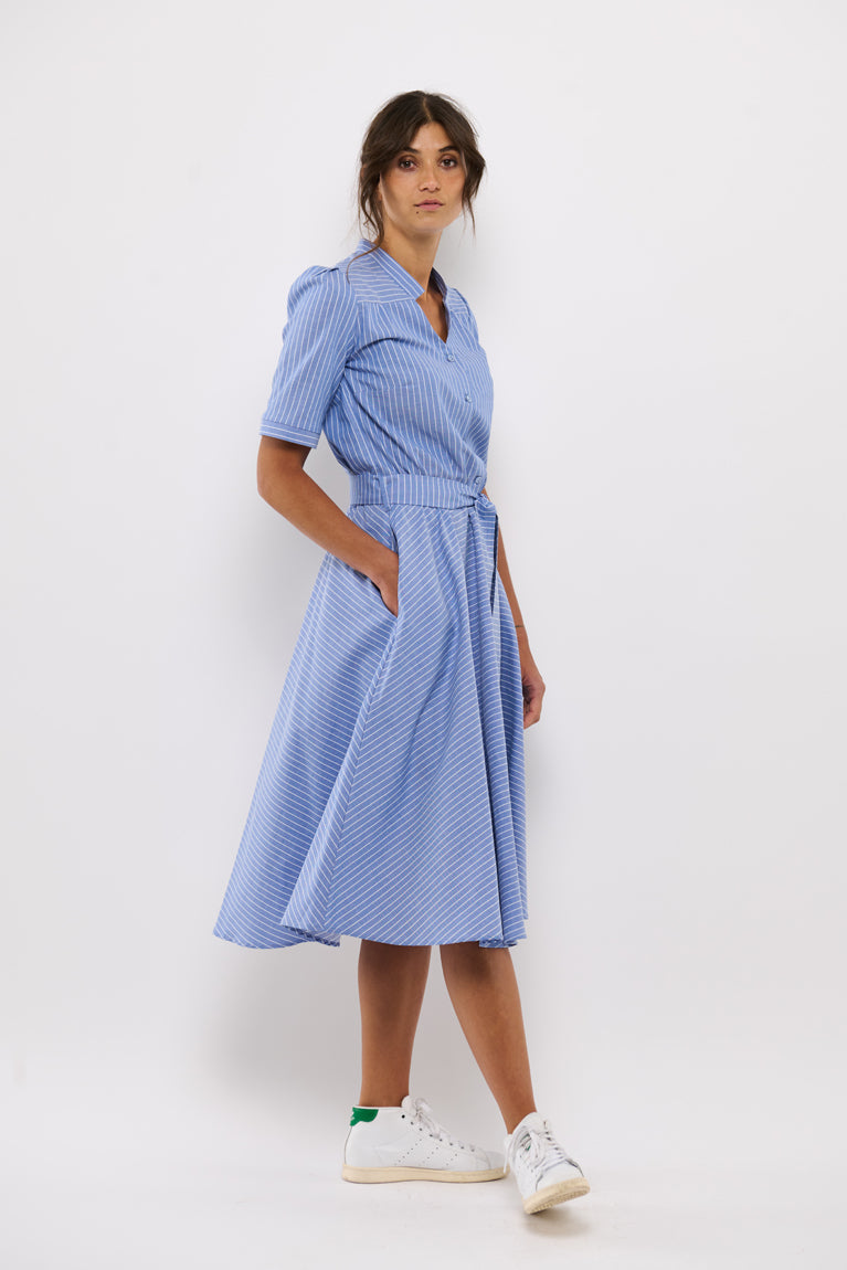 Tolsing Rie Dress / Blue Stripes