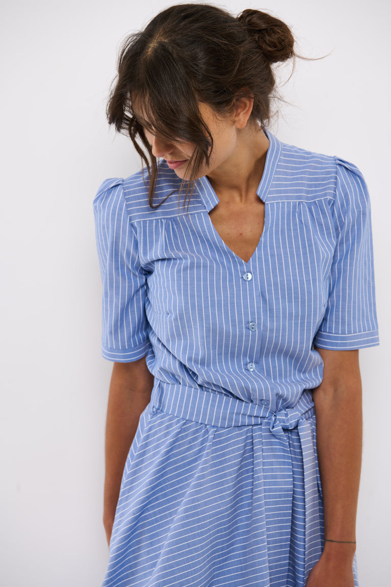 Tolsing Rie Dress / Blue Stripes