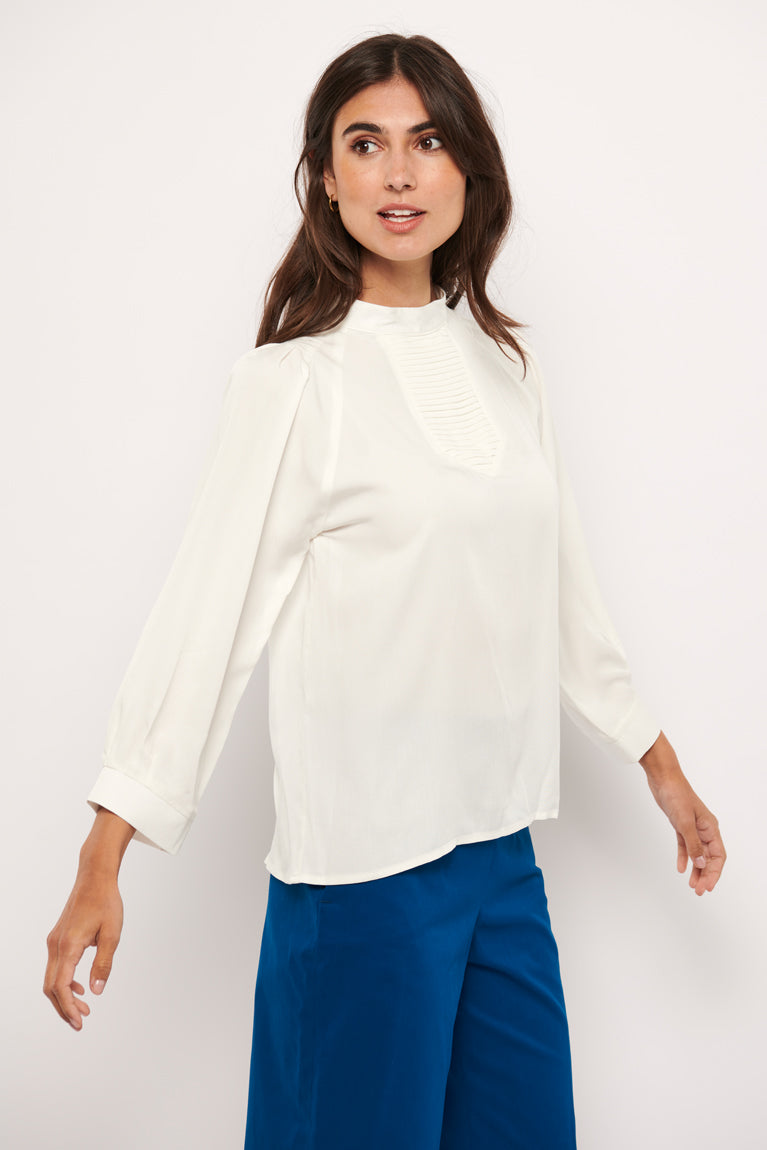 Tolsing Tine Vendeskjorte / White