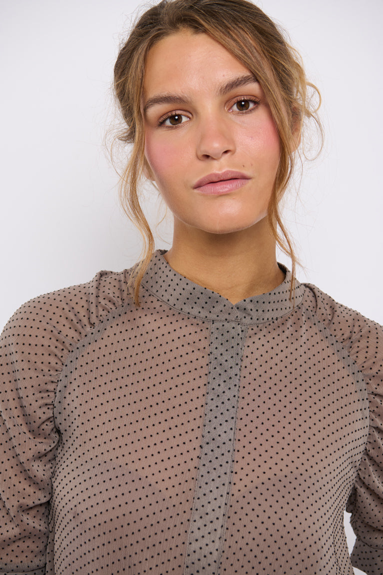 Tolsing Frida Skjorte / Brown Dots