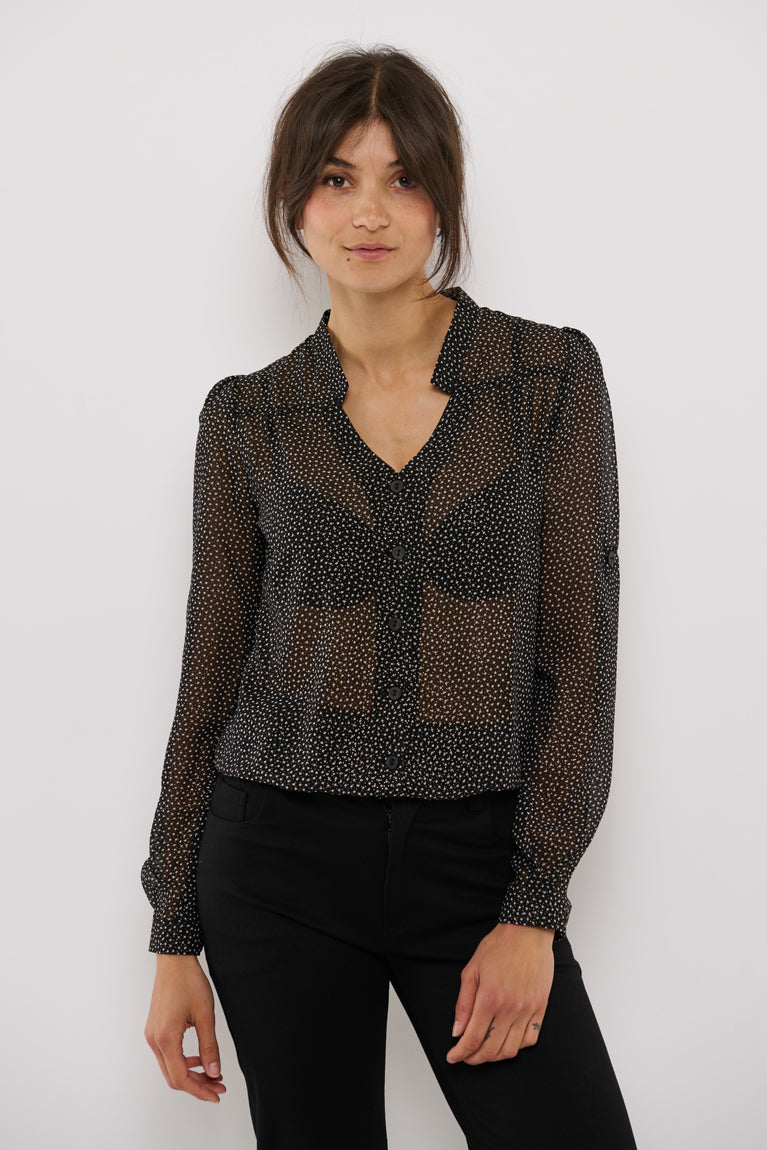 Tolsing Rie Skjorte / Transparent Glitter Dots