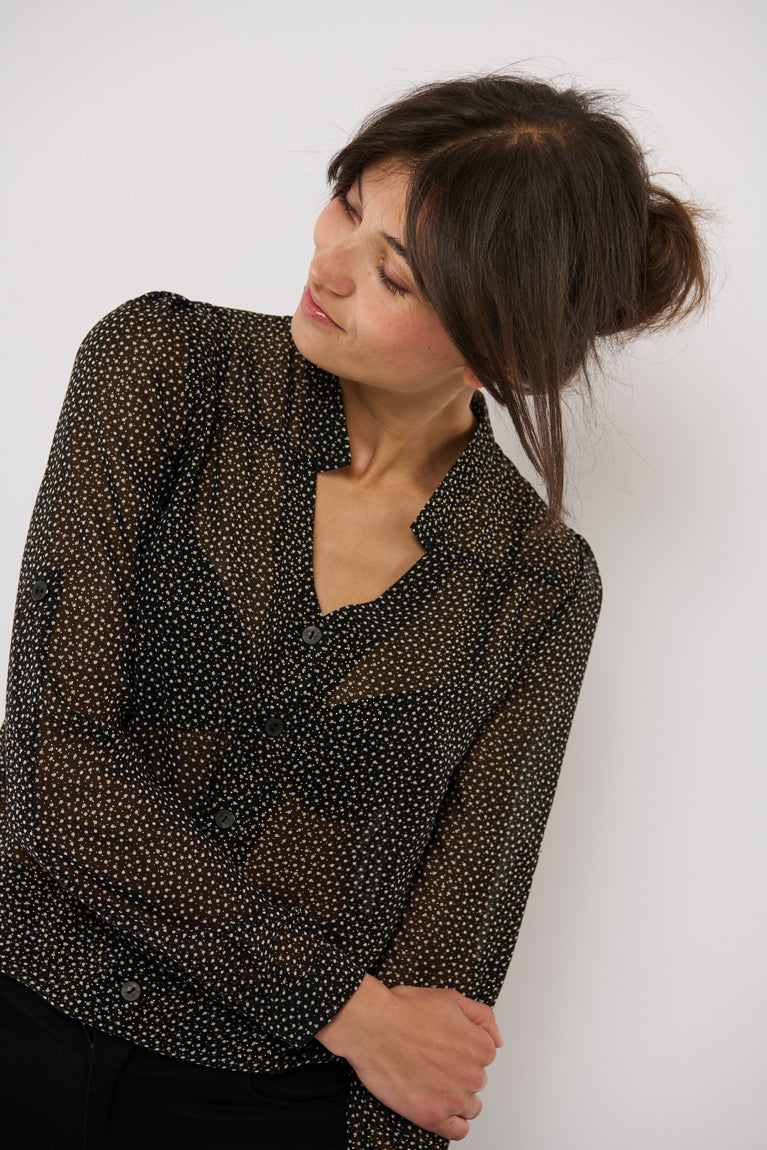 Tolsing Rie Skjorte / Transparent Glitter Dots