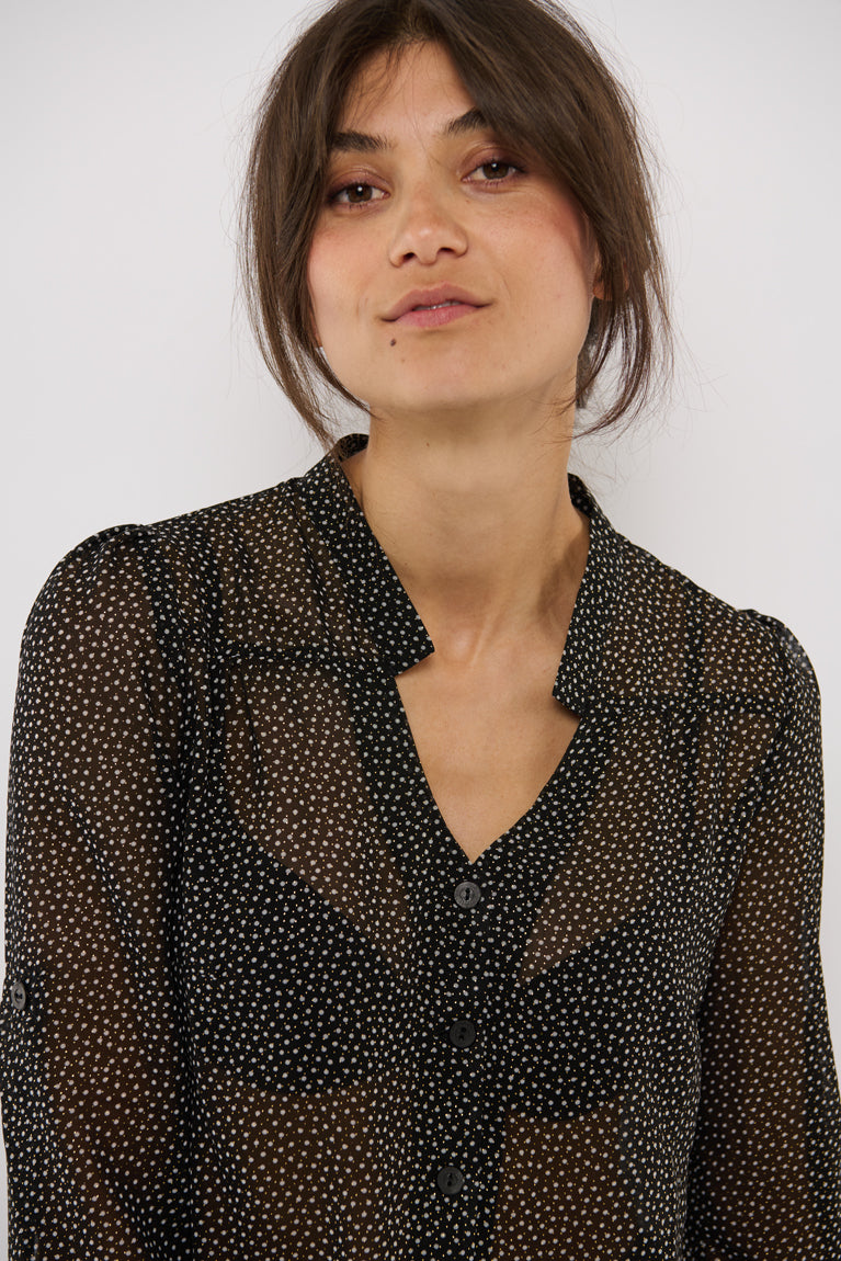 Tolsing Rie Skjorte / Transparent Glitter Dots