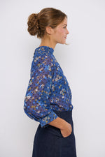 Tolsing Tine Vendeskjorte / Blue Flowers & Dots