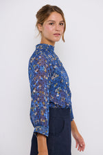 Tolsing Tine Vendeskjorte / Blue Flowers & Dots