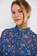 Tolsing Tine Vendeskjorte / Blue Flowers & Dots