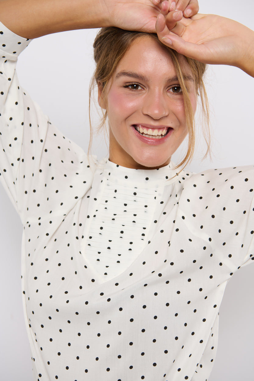 Tolsing Tine Vendeskjorte / White Dots