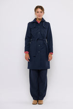 Tolsing Long Jolene Jacket / Dark Blue Wool