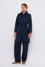 Tolsing Long Jolene Jacket / Dark Blue Wool