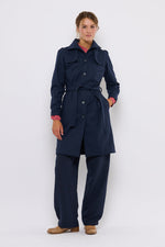 Tolsing Long Jolene Jacket / Dark Blue Wool