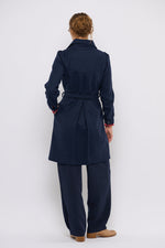 Tolsing Long Jolene Jacket / Dark Blue Wool