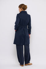 Tolsing Long Jolene Jacket / Dark Blue Wool