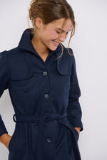 Tolsing Long Jolene Jacket / Dark Blue Wool